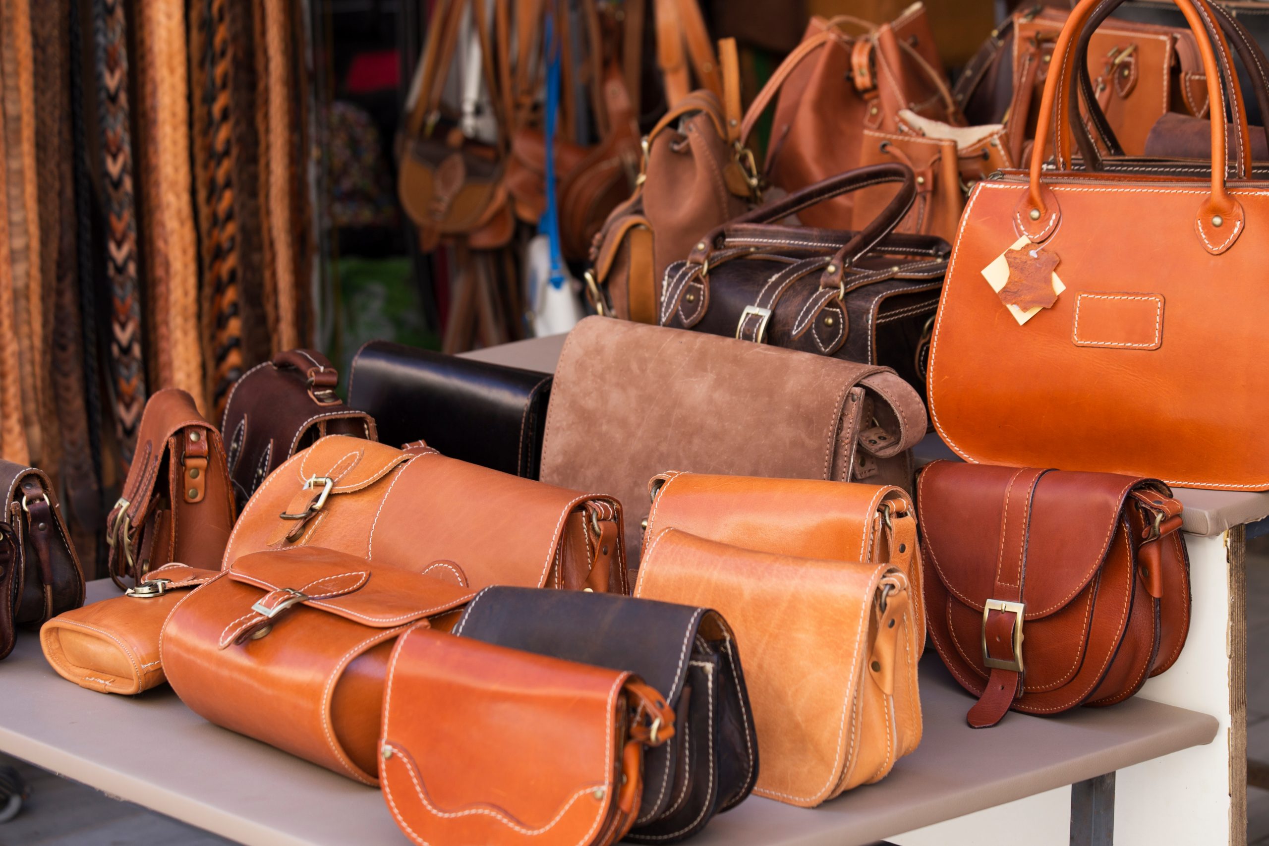 Leather bags and accessories